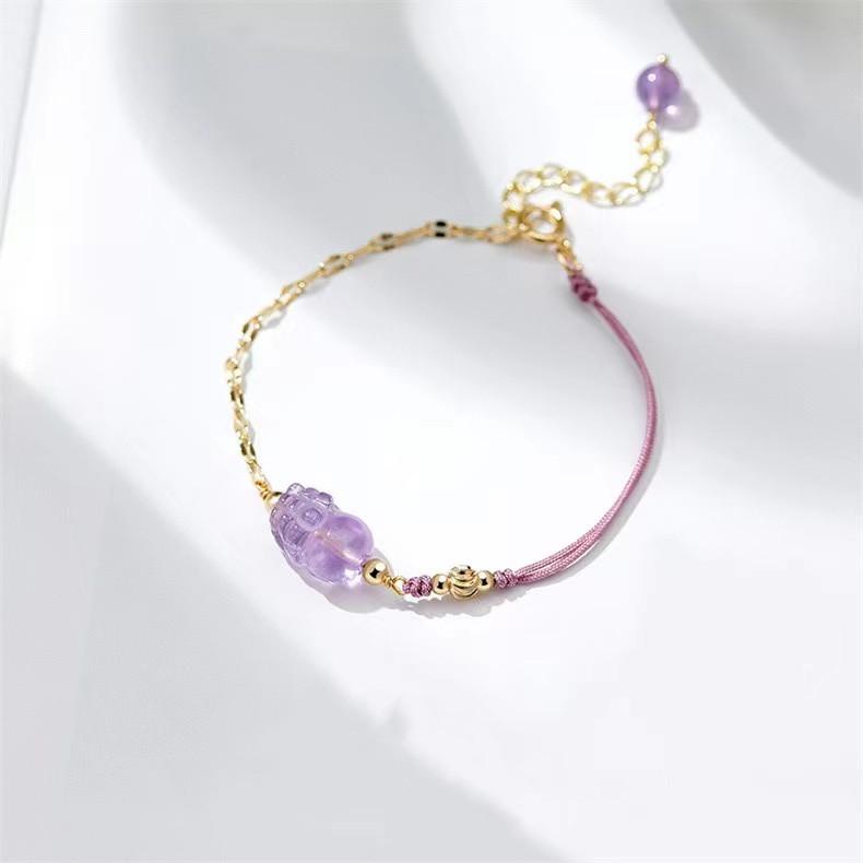 Strawberry Quartz Pixiu Energy Bracelet