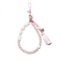 Strawburry Crystal Bodhi Beads Lotus Lucky Bracelet Cell Phone Chain