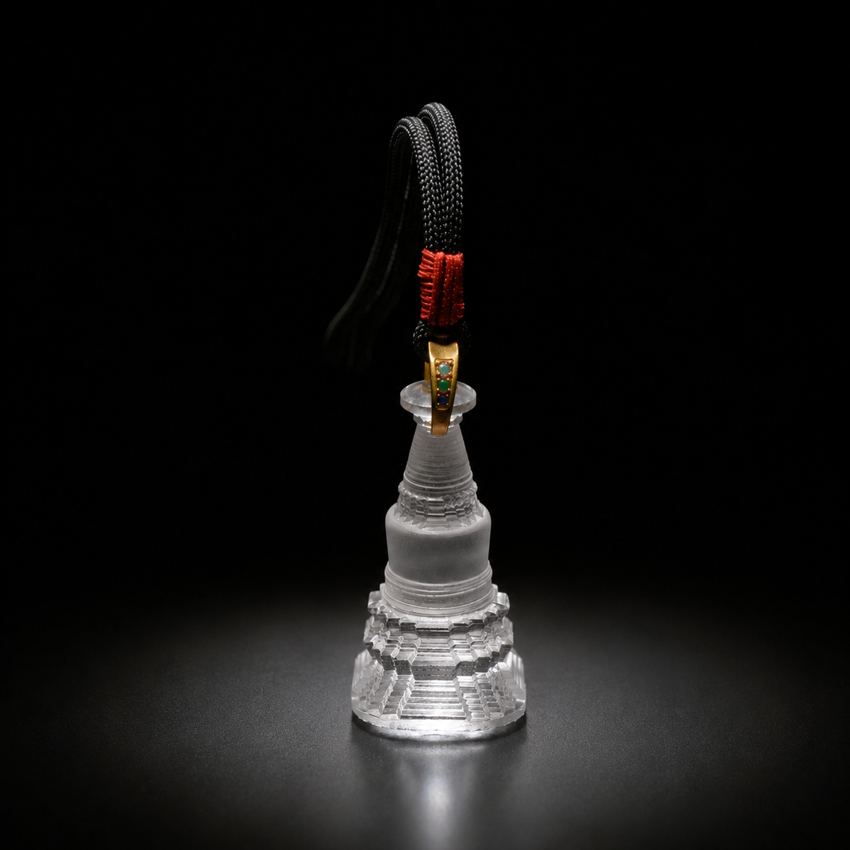 Tibetan Stupa Liuli Pendant-Wisdom Merit & Spiritual Aspiration