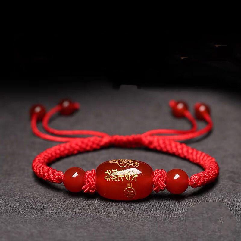 Tai Sui Red Agate Protection Bracelet