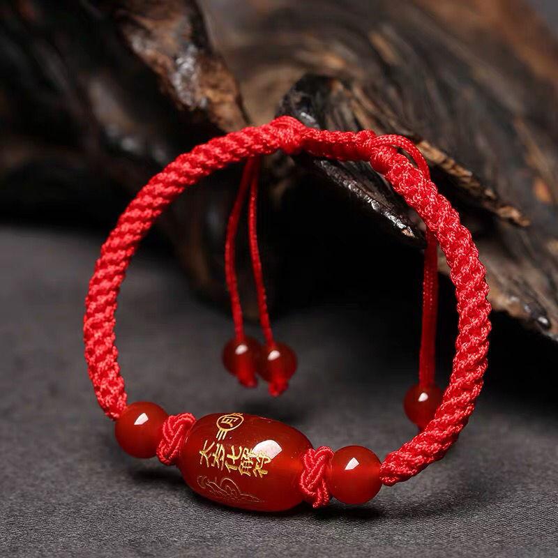 Tai Sui Red Agate Protection Bracelet