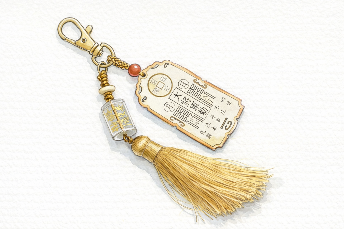 Tai Sui Titanium Amulet Key Chain Pendant