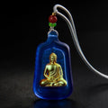 Tibetan  Buddha Golden Plated Glaze Pendant
