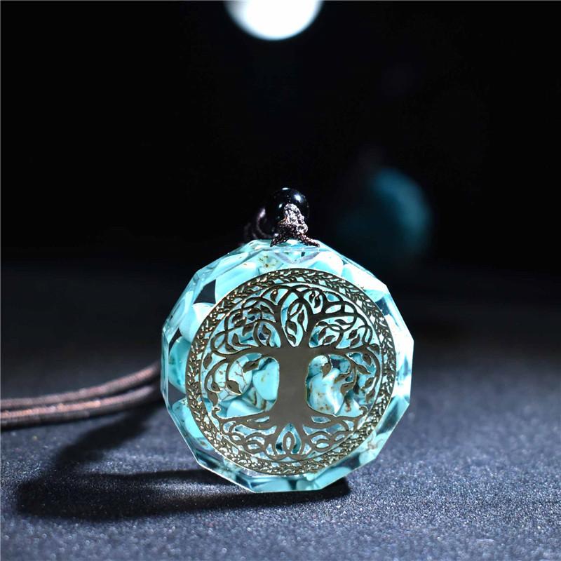 Tree Of Life Orgonite Chakra Energy Pendant Necklace