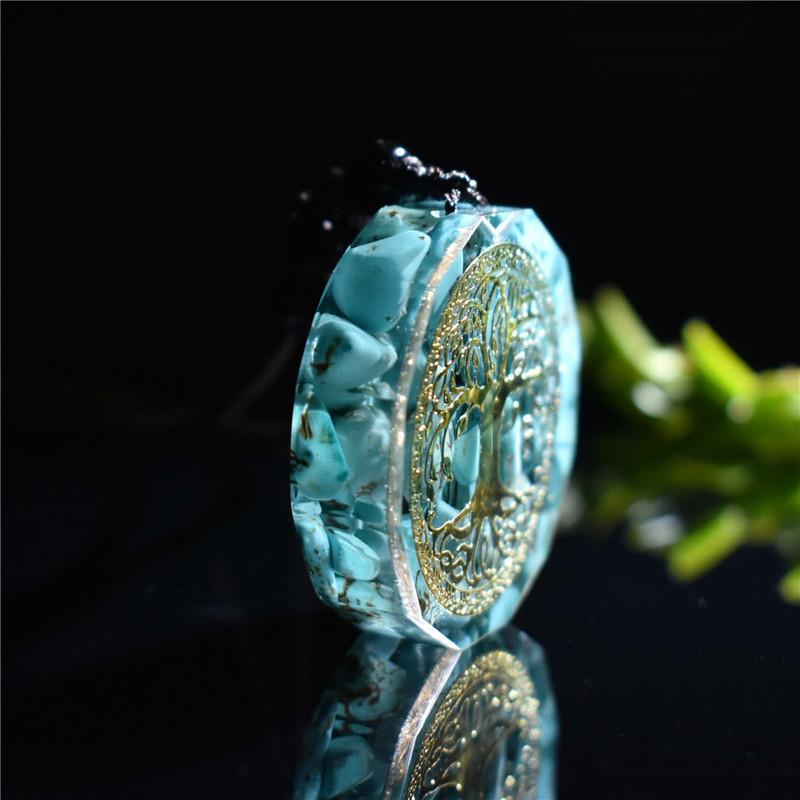 Tree Of Life Orgonite Chakra Energy Pendant Necklace