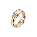 Triple Interlocked Buddhist Six Word Mantra Ring