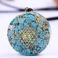 Turquoise Orgonite Chakra Energy Pendant Healing Necklace