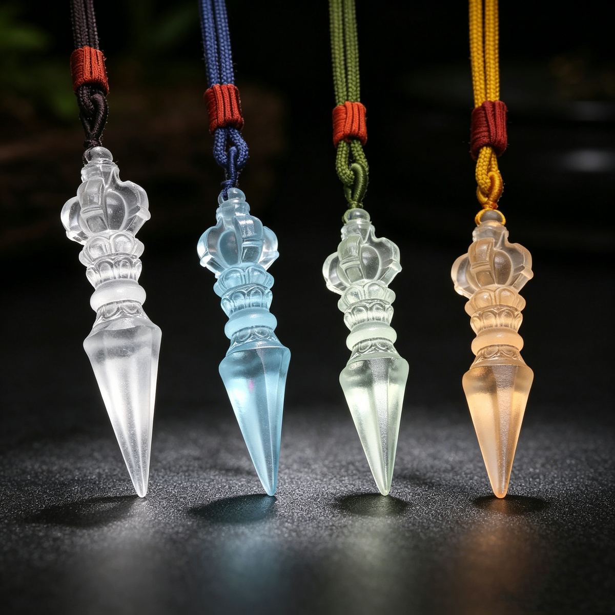 Vajra Phurba Liuli Pendant ¨C Protection. Clarity & Spiritual Strength