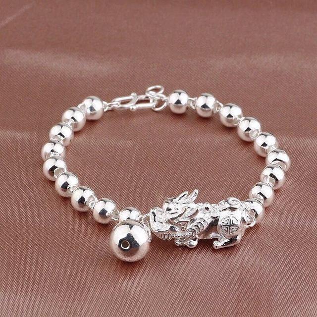 Vintage Silver Pixiu Lucky Bracelet