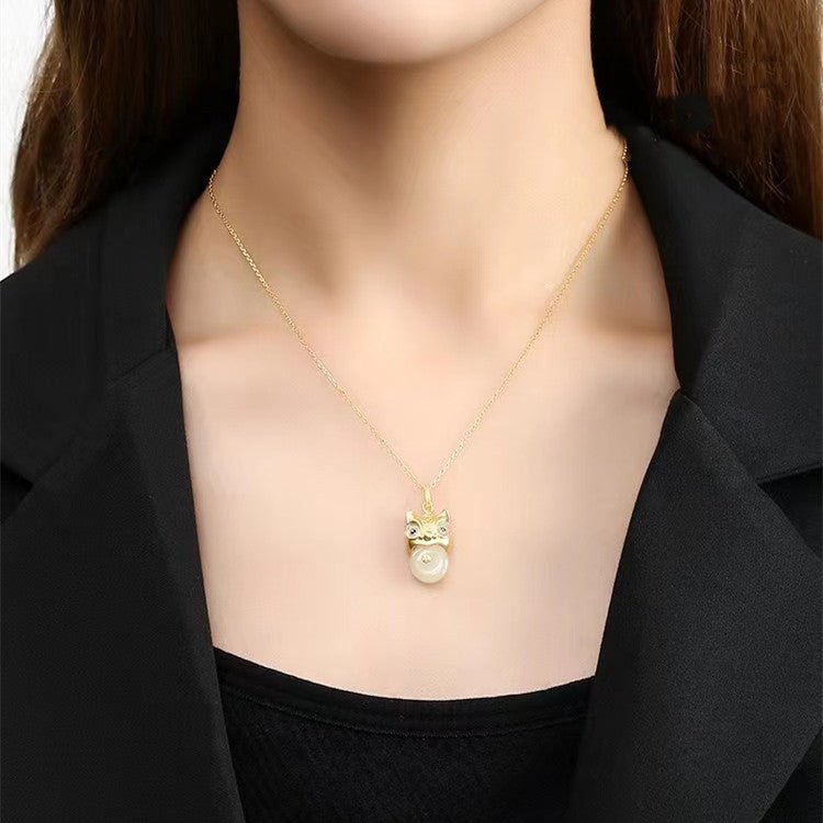Wealth Bull Jade Necklace-Fengshui Ox Coin