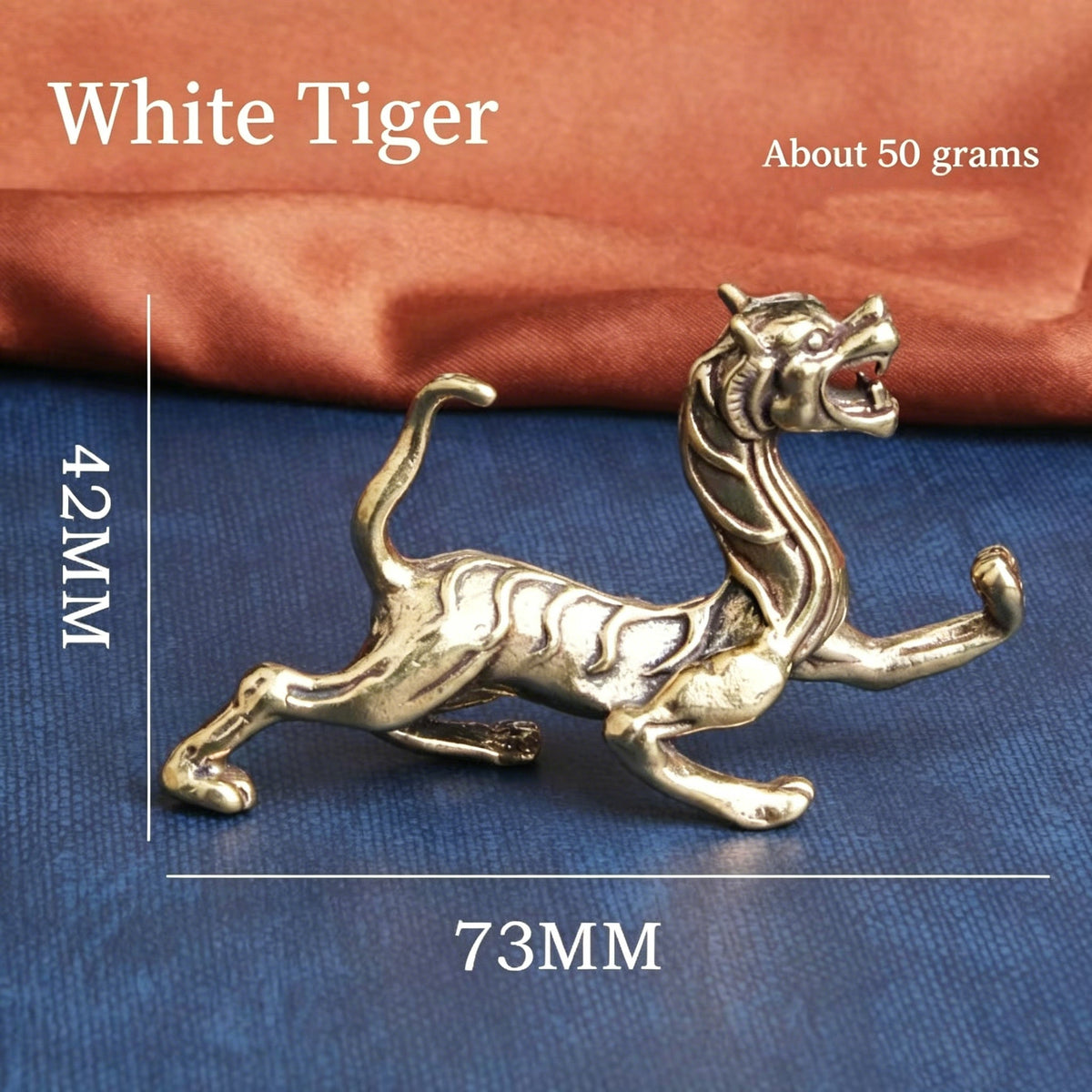 Azure Dragon White Tiger Vermilion Bird Black Tortoise Antique Brass Four Auspicious Creatures Set