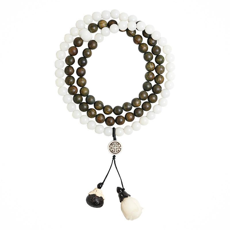 Xingyue Bodhi 108 Beads Green Sandalwood Prayer Bracelet