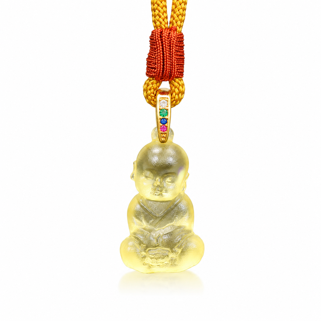 Serene Little Monk Liuli Pendant-Innocence & Inner Peace