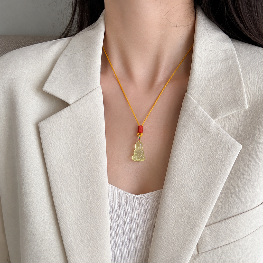 Serene Little Monk Liuli Pendant-Innocence & Inner Peace