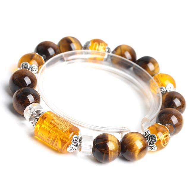 Yellow Tiger Eye God Of Wealth Bracelet