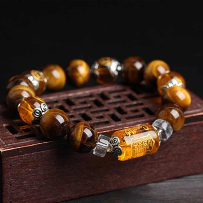 Yellow Tiger Eye God Of Wealth Bracelet