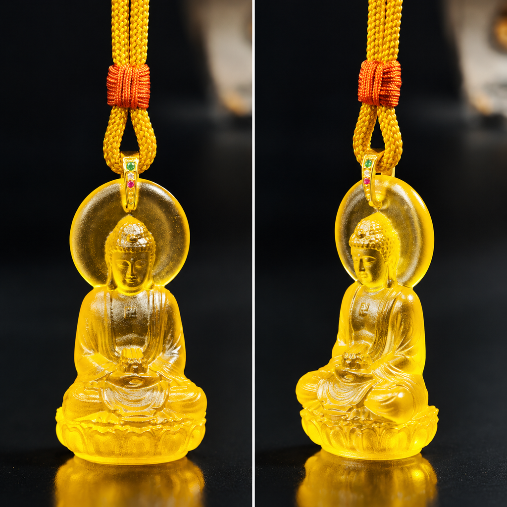 The Divine Radiance: Liuli Medicine Buddha Bhaisajyaguru Pendant